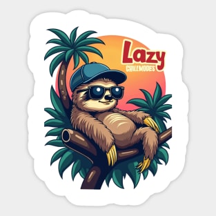 Slothful Serenity: Embracing the Lazy Life Sticker